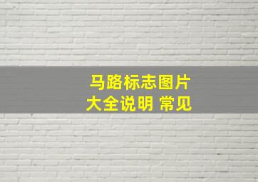 马路标志图片大全说明 常见